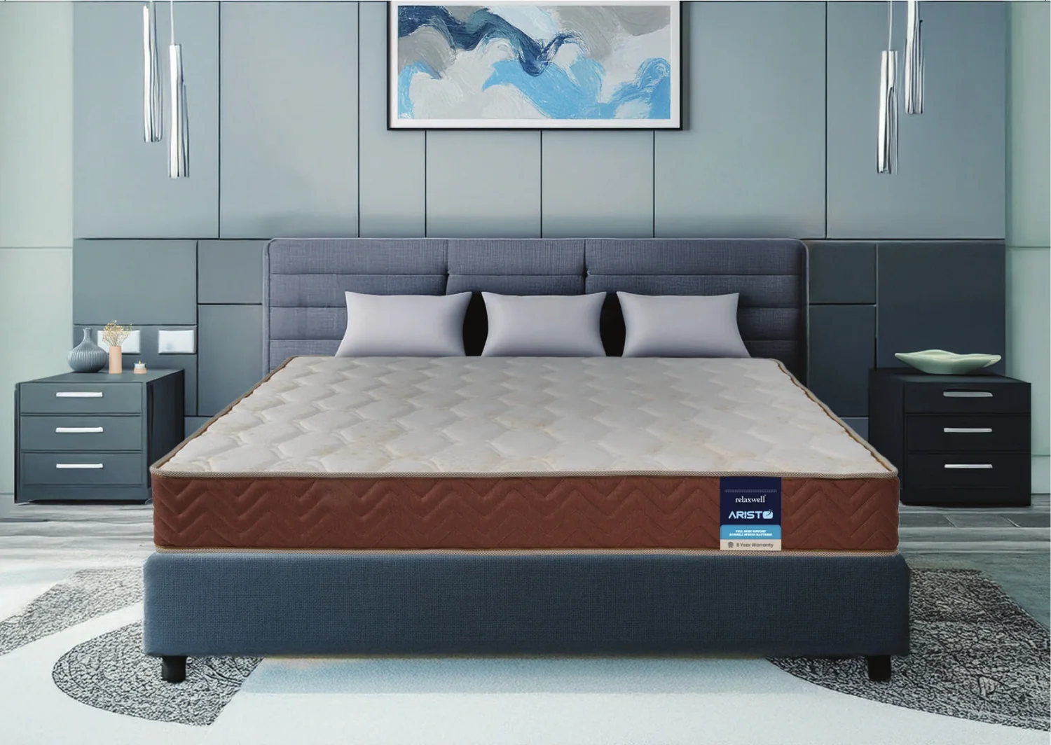 Relaxwell Aristo mattress in a bedroom