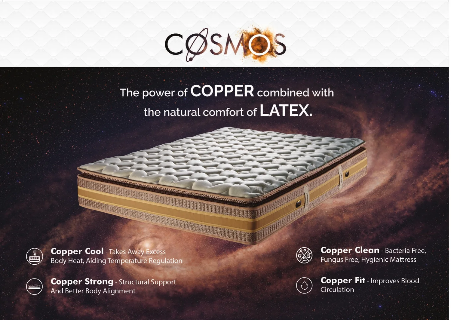 Relaxwell Cosmos mattress in a bedroom