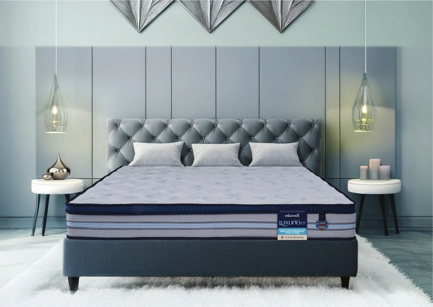 Relaxwell Luxurio ET mattress in a bedroom