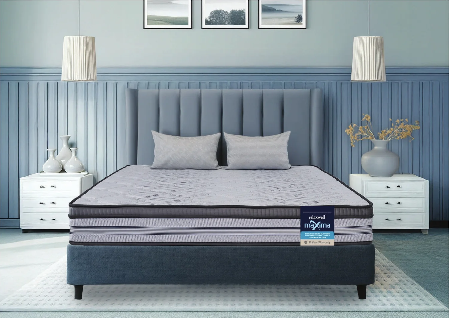 Relaxwell Maxima mattress in a bedroom