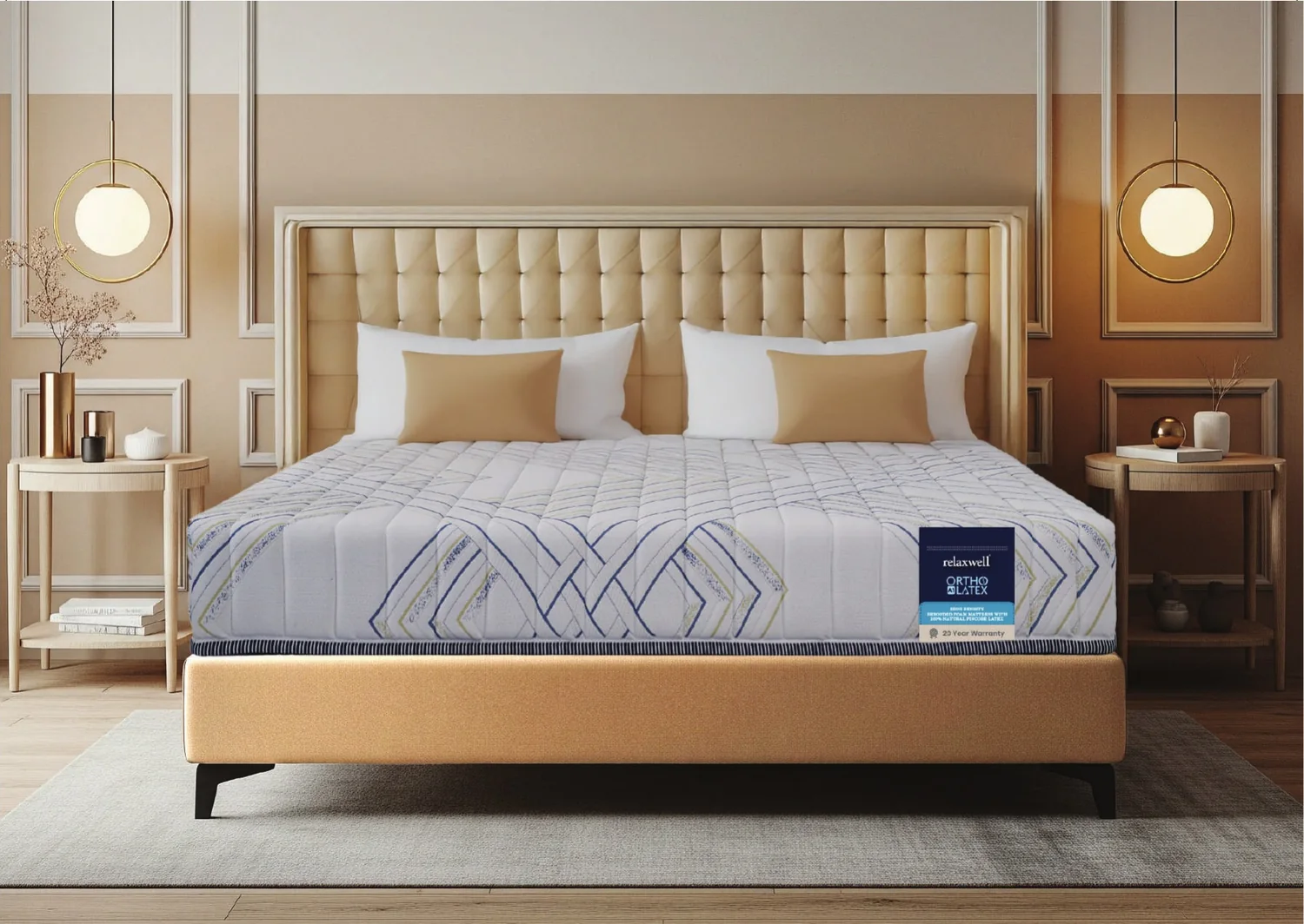 Relaxwell Ortho A1 Latex mattress in a bedroom