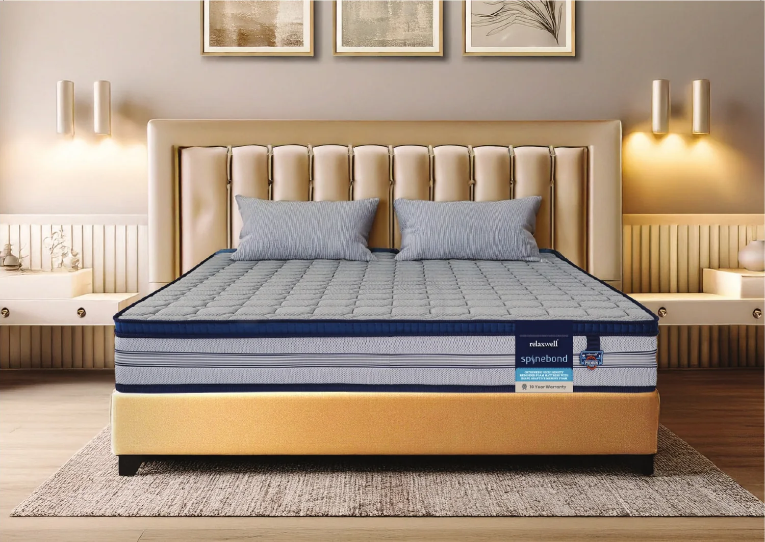 Relaxwell SpineBond mattress in a bedroom