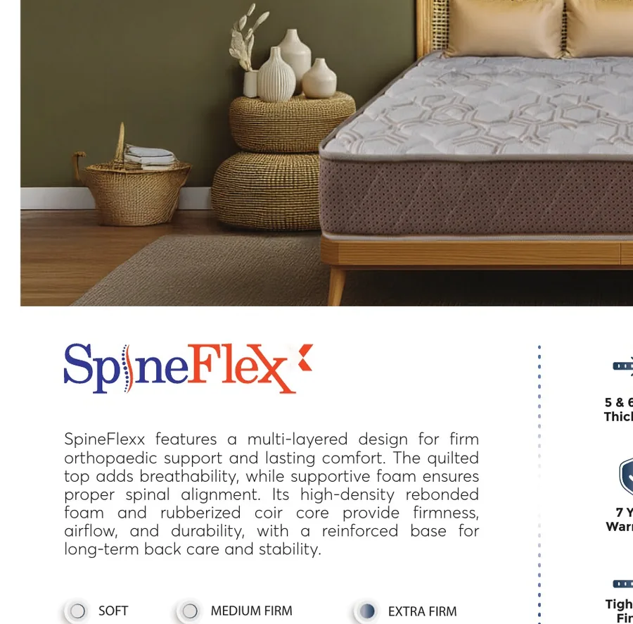 Catalogue cross-section illustration for Relaxwell SpineFlexx